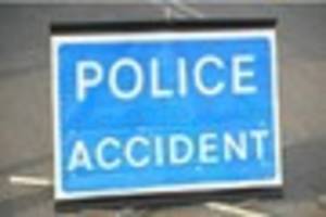 Man taken to hospital after becoming trapped in car crash near...